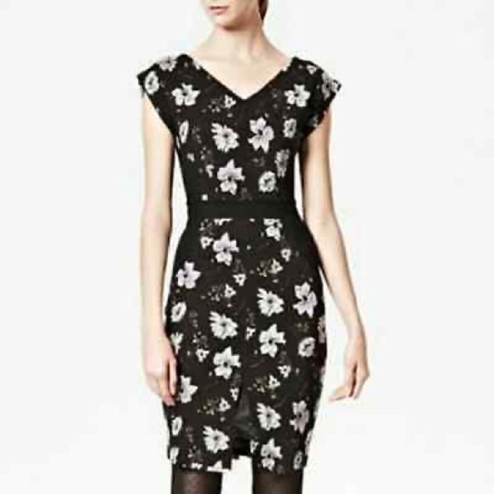 French Connection Bloomsbury Floral Jersey Dress Sz 12